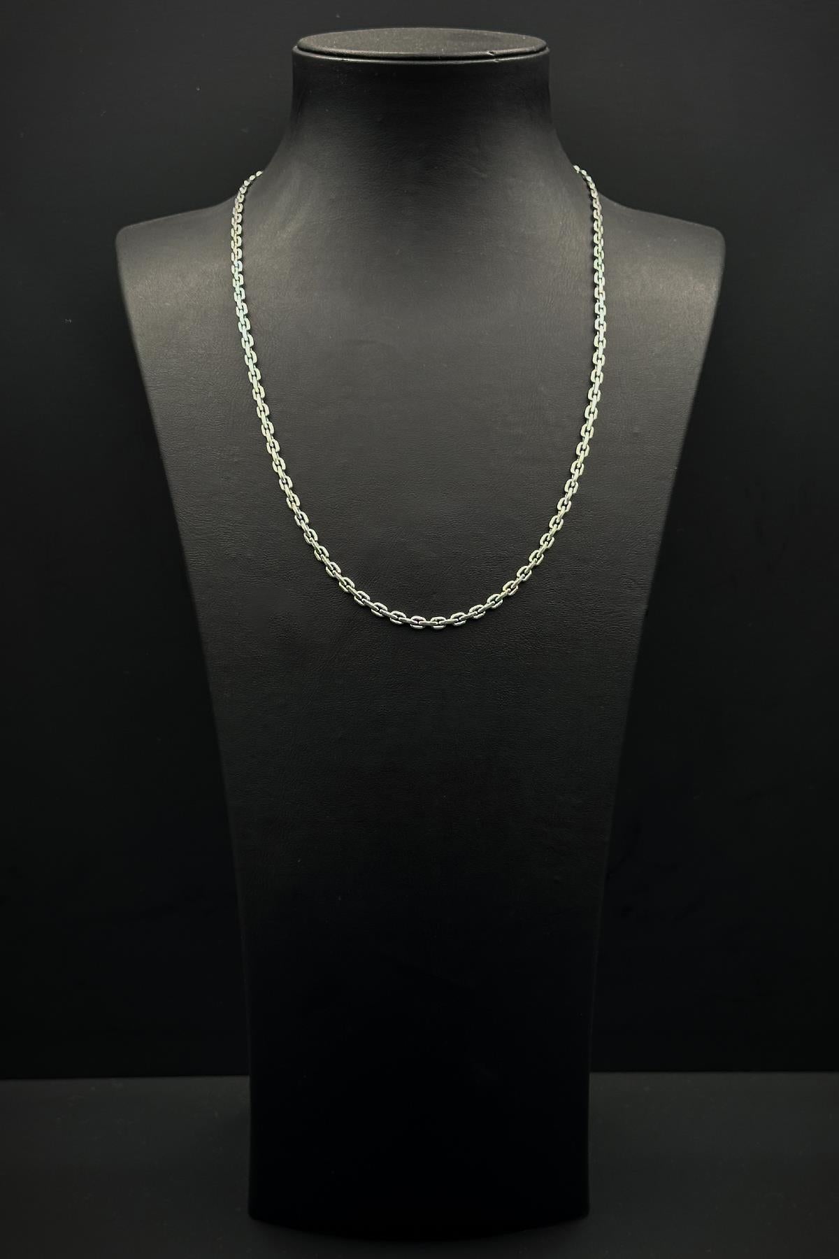 FRNCH 925 Ayar Gümüş italyan Model Gümüş Renk Erkek Kolye FRJ30928-1028-A