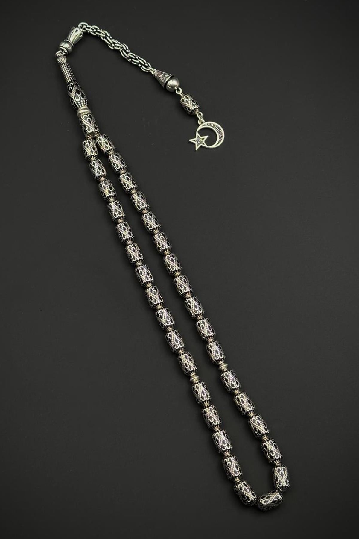 FRNCH 925 Ayar Gümüş ve Gümüş Renkli Tesbih FRJ80006-106-G2