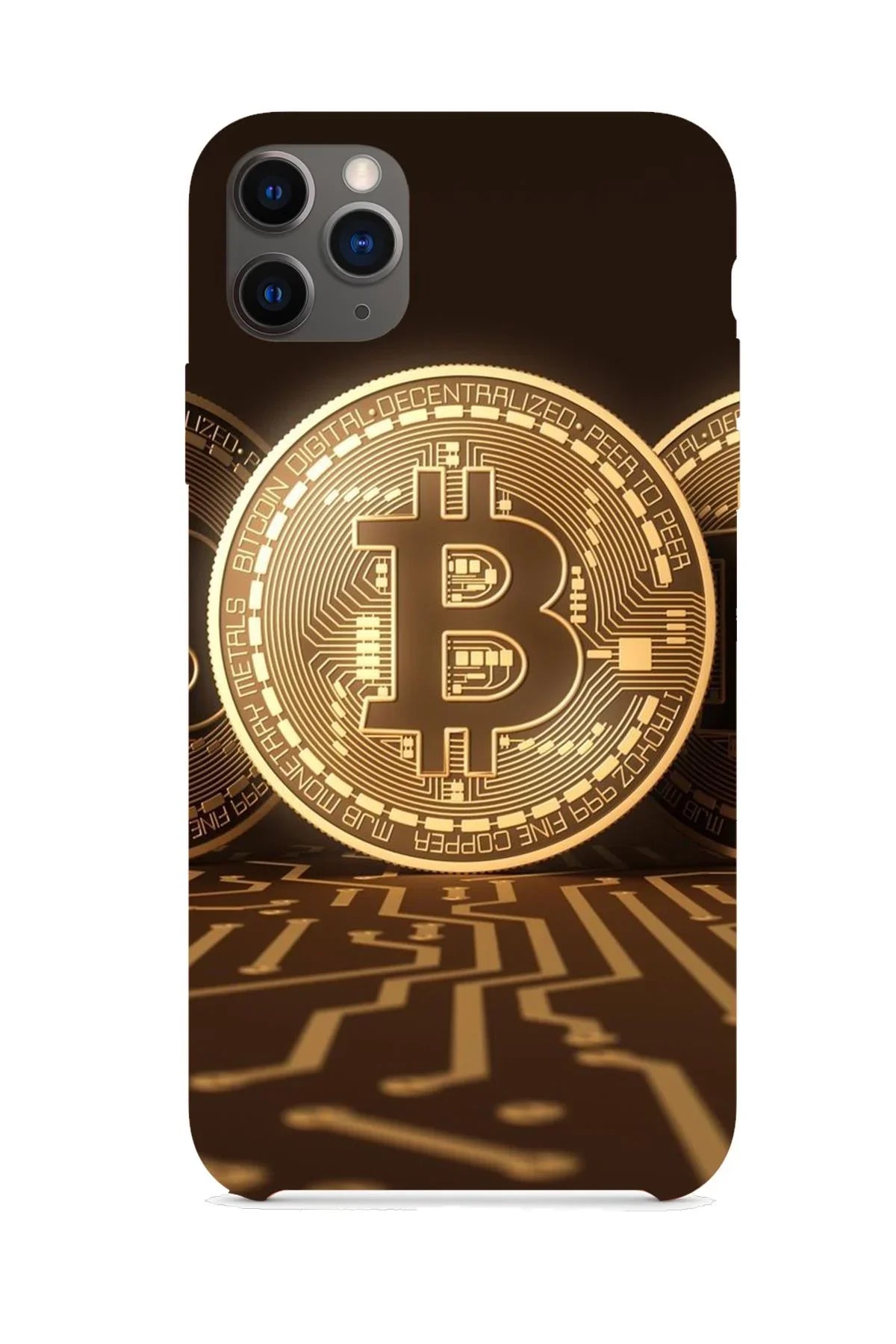 FRNCH CASE Apple İphone 11 Pro Max Uyumlu Bitcoin Figürlü İçi Kadife Lansman Slikon Telefon Kılıfı FRK10001-1001-11PROMAX