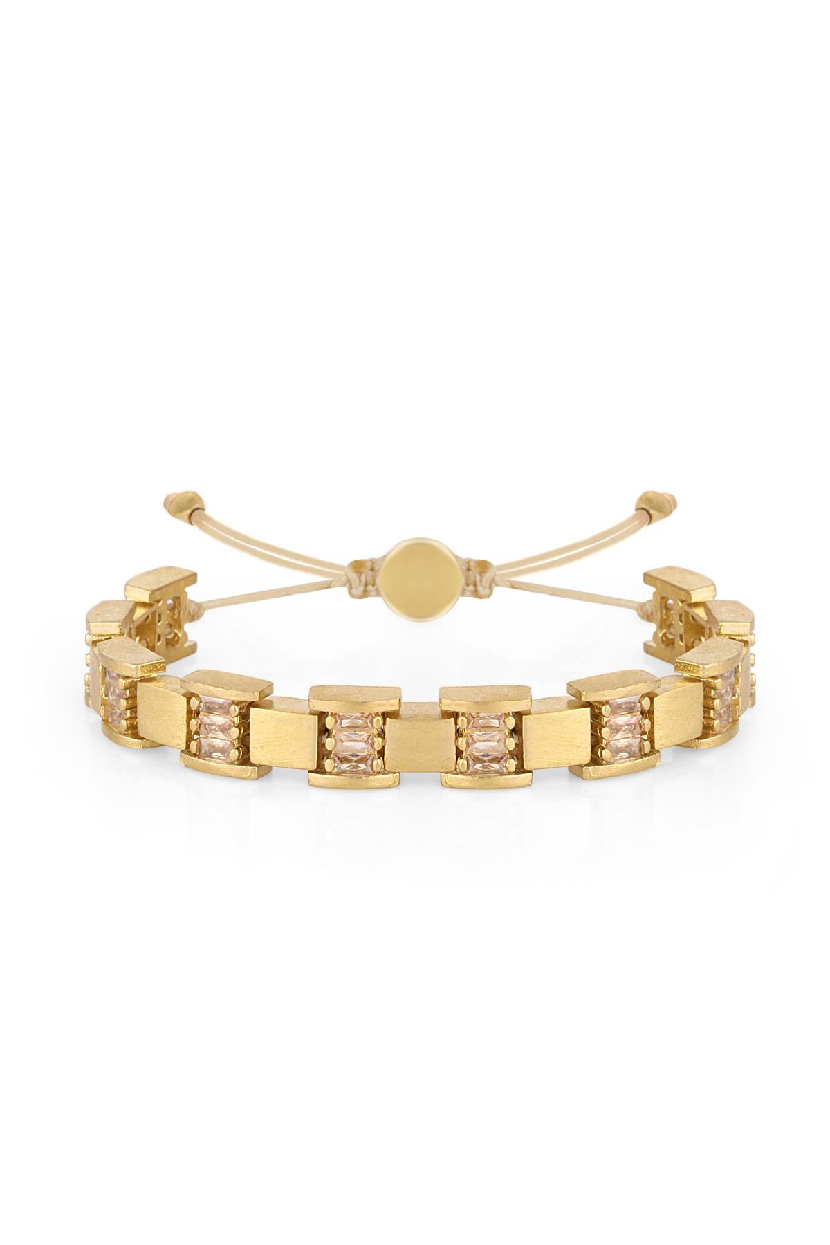 FRNCH Gold Baguette Stone Bileklik