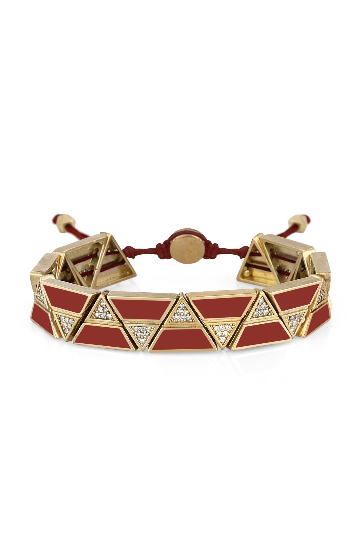 FRNCH Gold Cherry Zigzag Bileklik