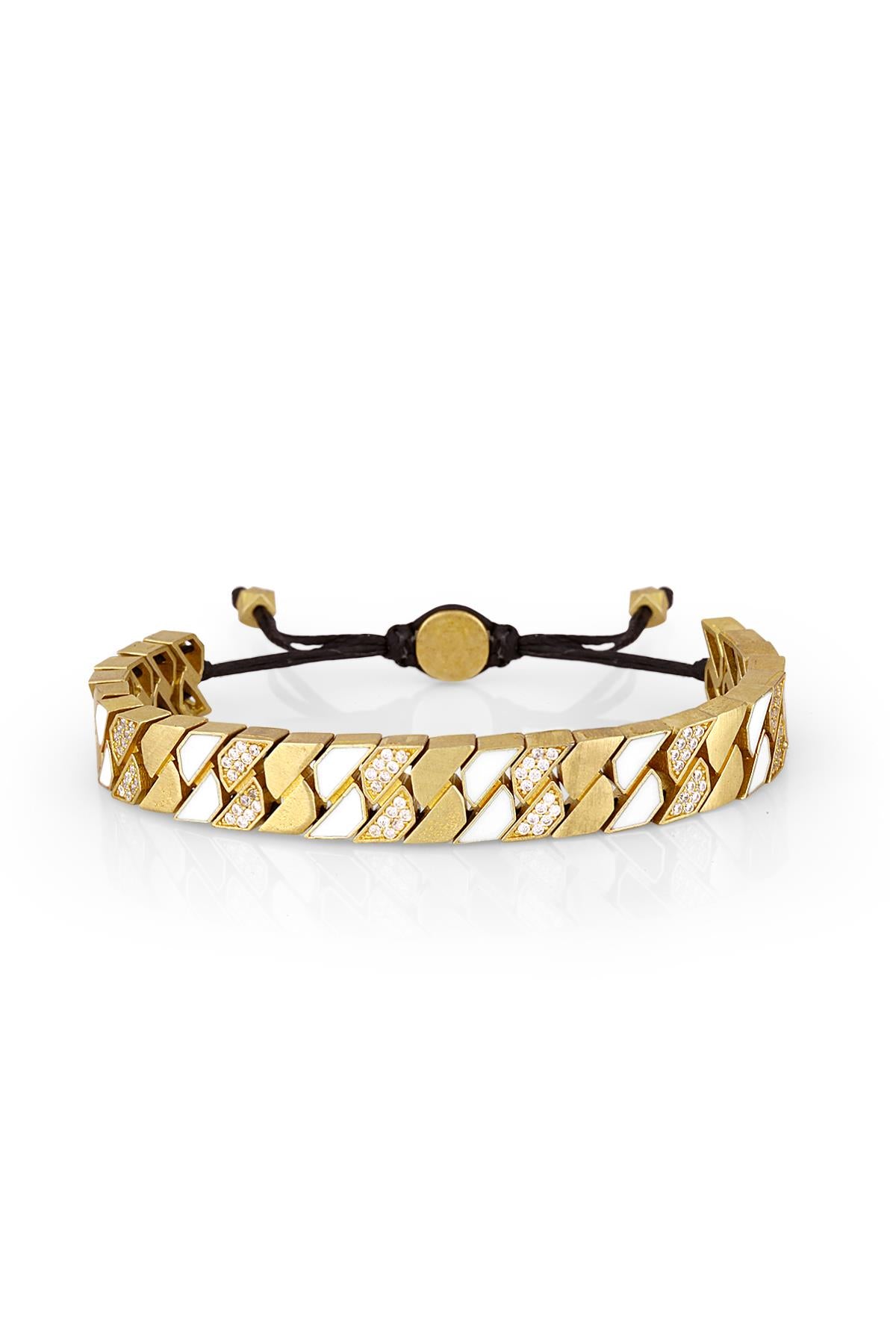 FRNCH Gold White Chain Bileklik