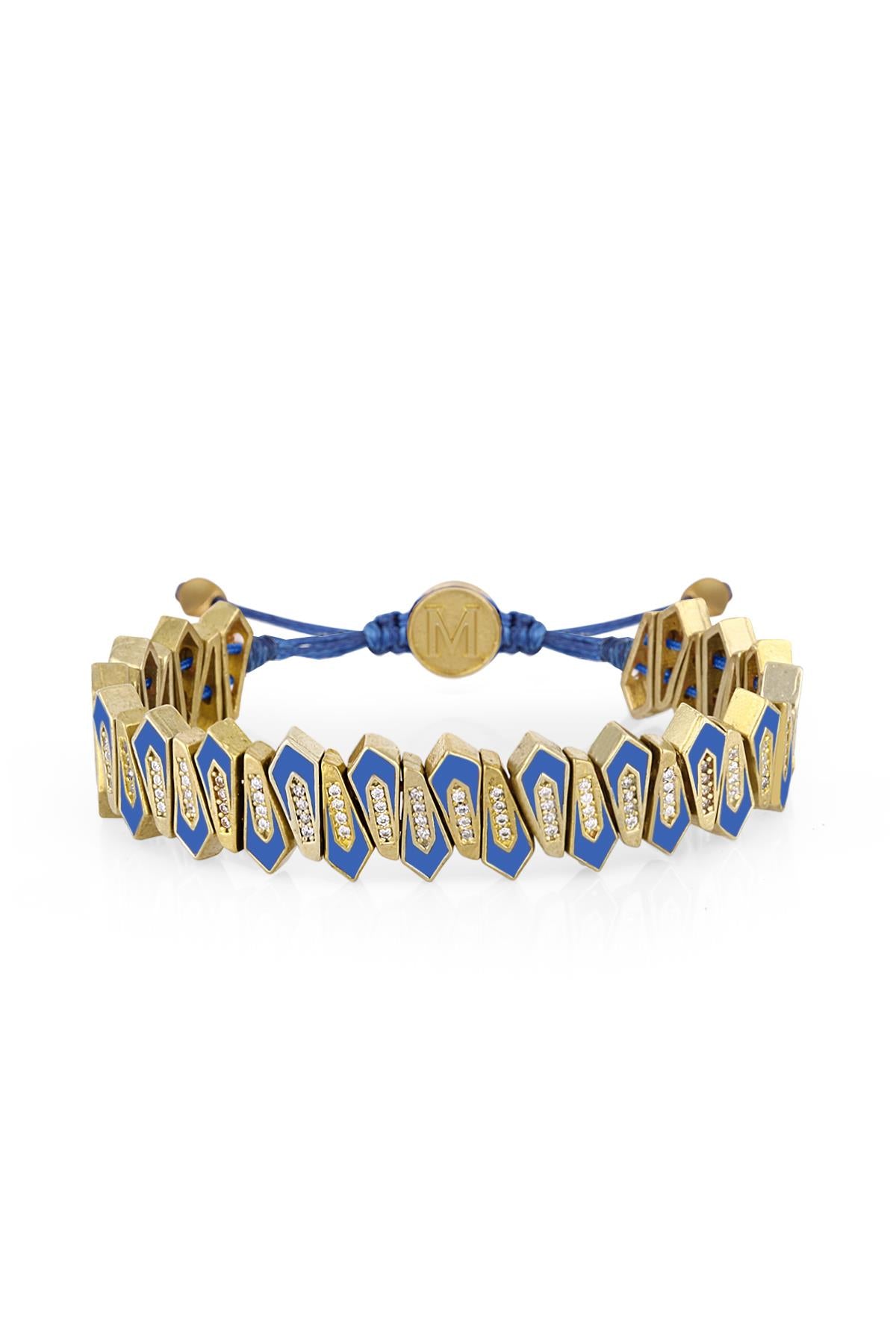 FRNCH Needle Gold Blue Bileklik