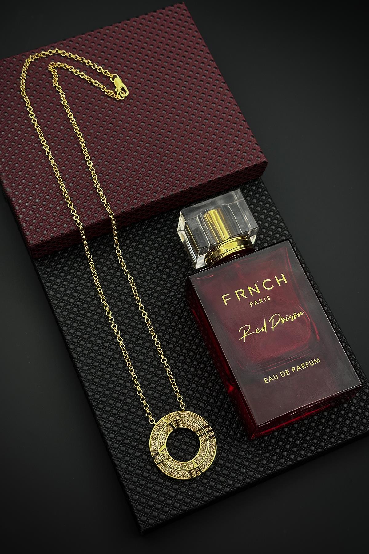 FRNCH Red Poison Edp 50 ml Kadın Parfümü + Zirkon Taşlı Kolye Hediyeli FRP10008-108-K