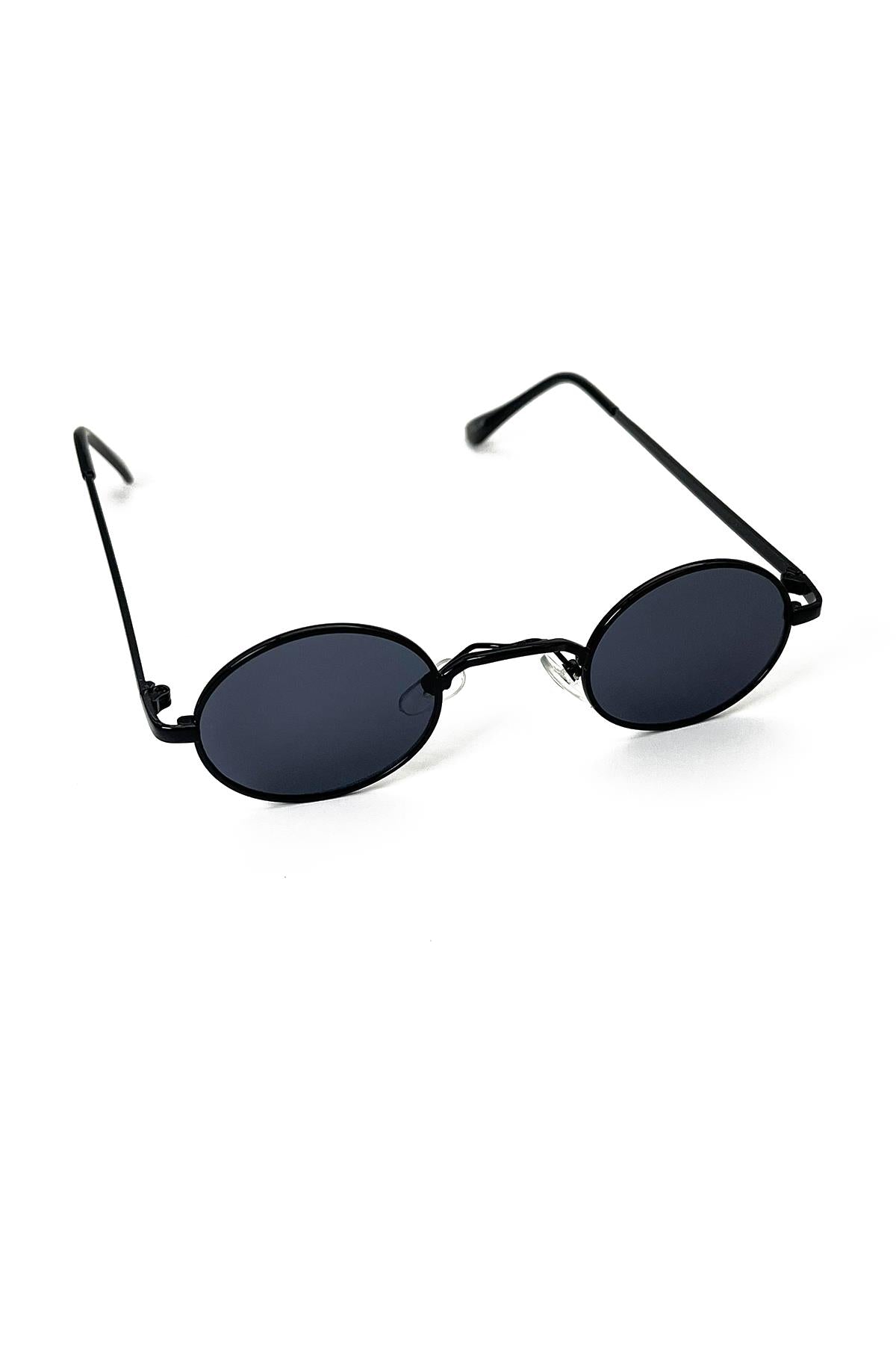 FRNCH Siyah Çerçeve Siyah Cam Oval Erkek Güneş Gözlüğü FRG1009-109-S