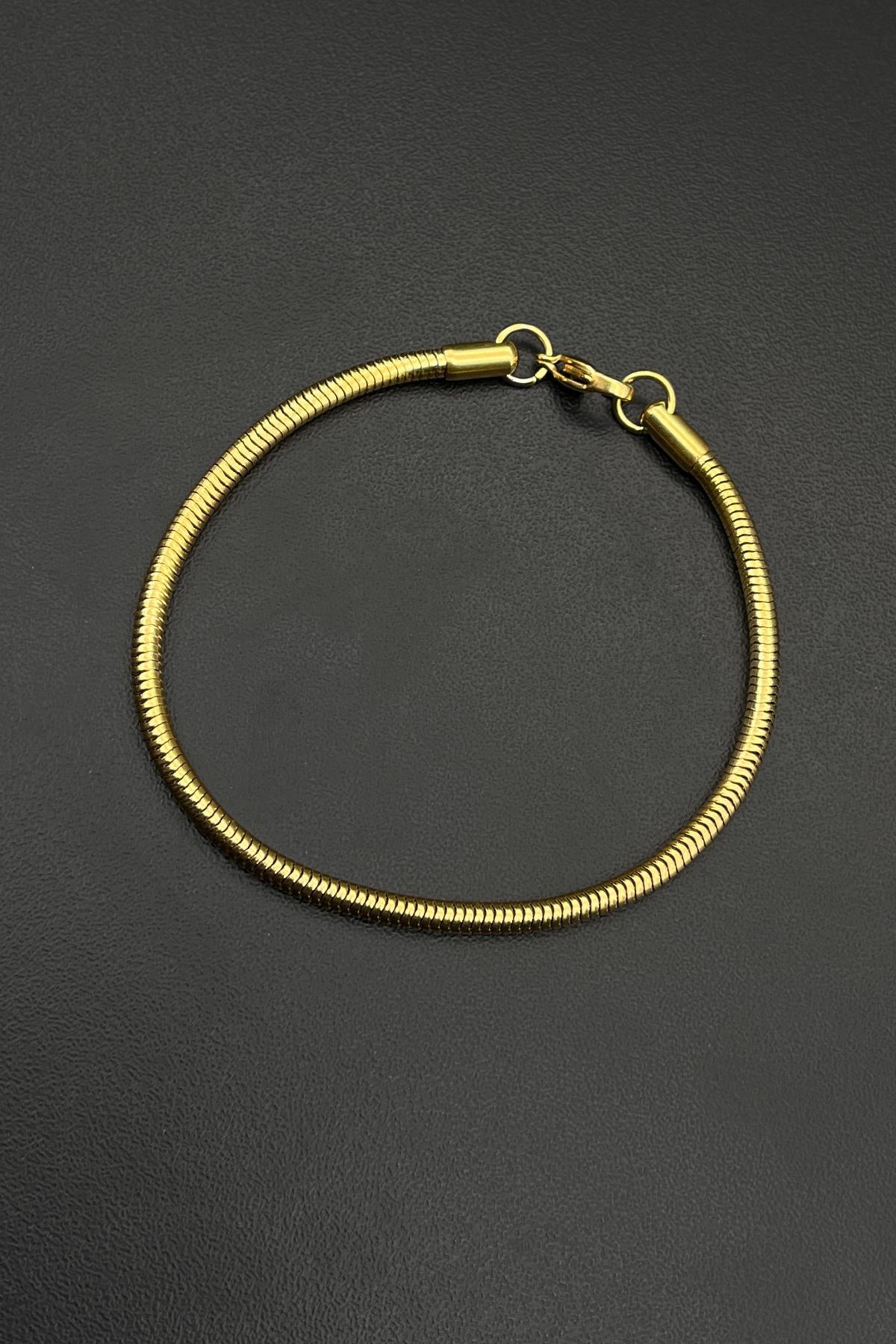 FRNCH 316L Çelik İtalyan Model Altın Renkli Erkek Bileklik FRJ11814-1914-G