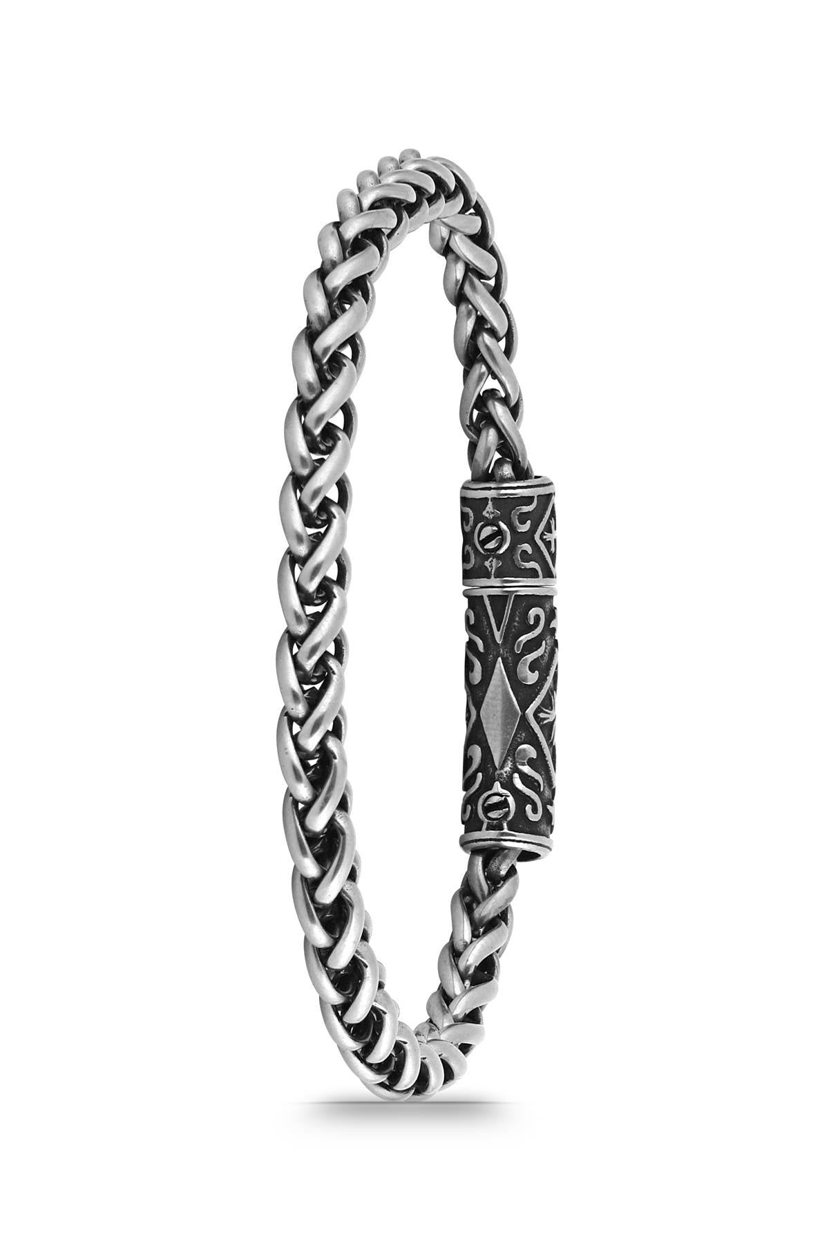 FRNCH 316L Çelik İtalyan Model Gümüş Renkli Erkek Bileklik FRJ11793-1893-A