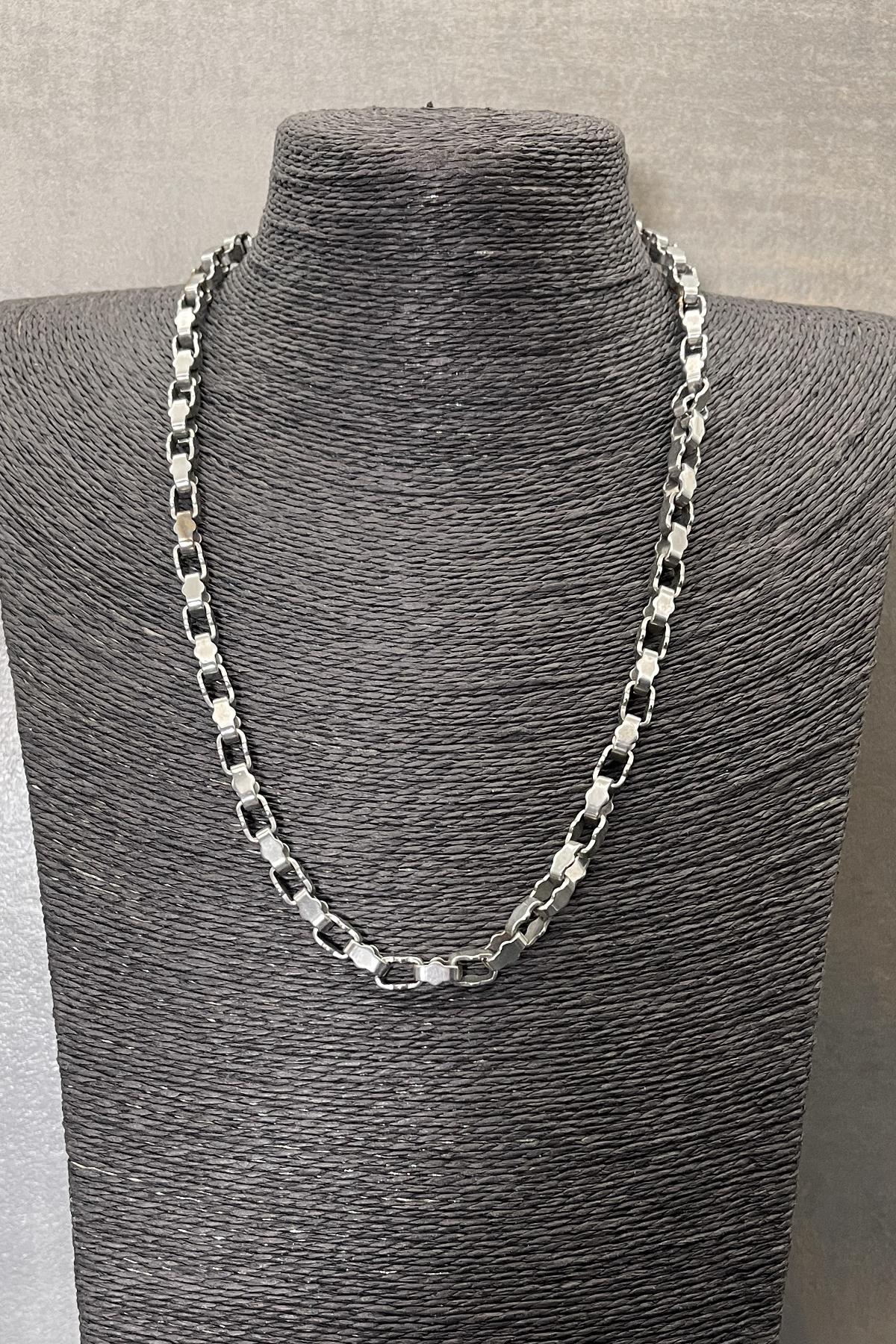 FRNCH 316L Çelik İtalyan Model Gümüş Renkli Erkek Kolye FRJ30569-669-A