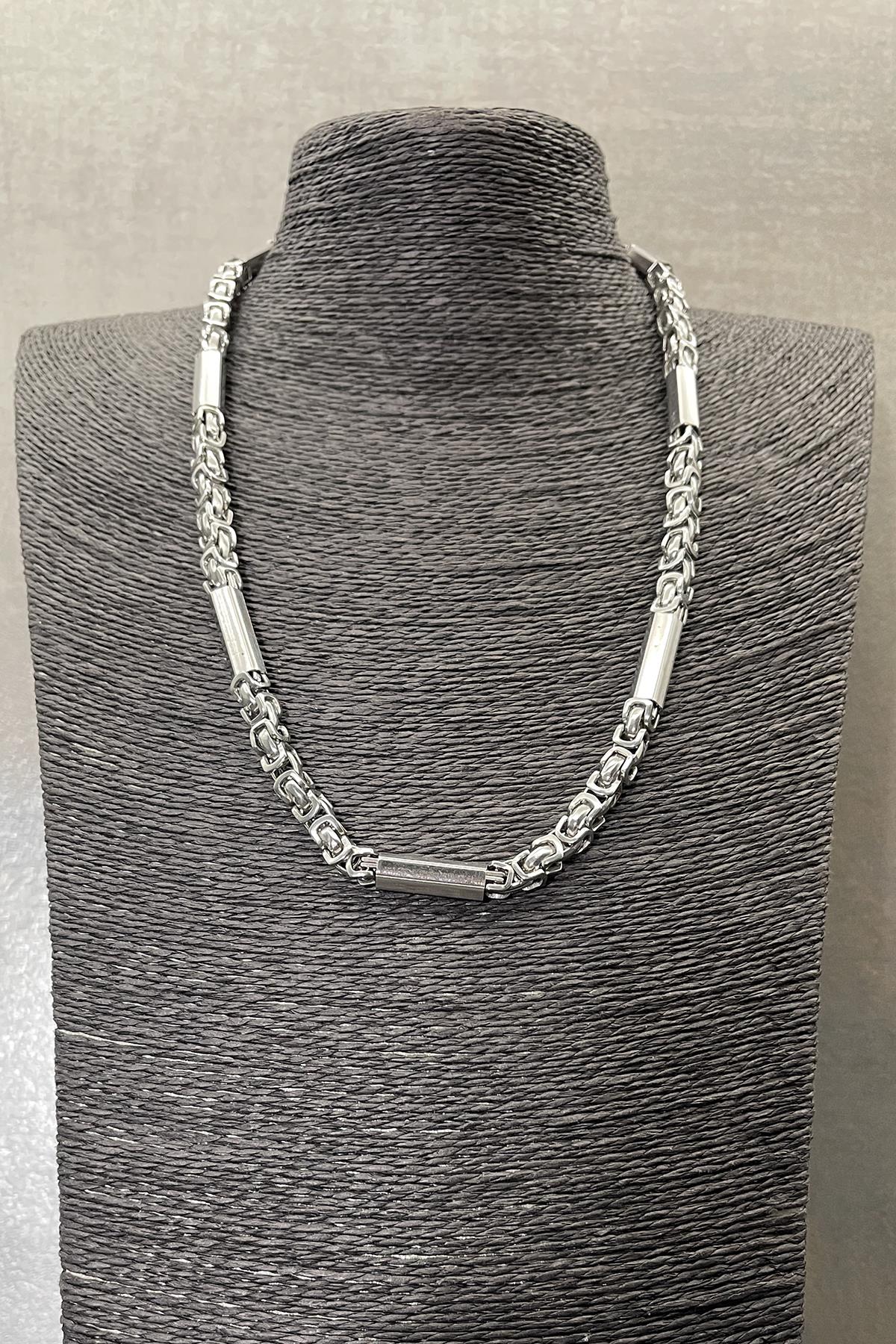 FRNCH 316L Çelik İtalyan Model Gümüş Renkli Erkek Kolye FRJ30581-681-A
