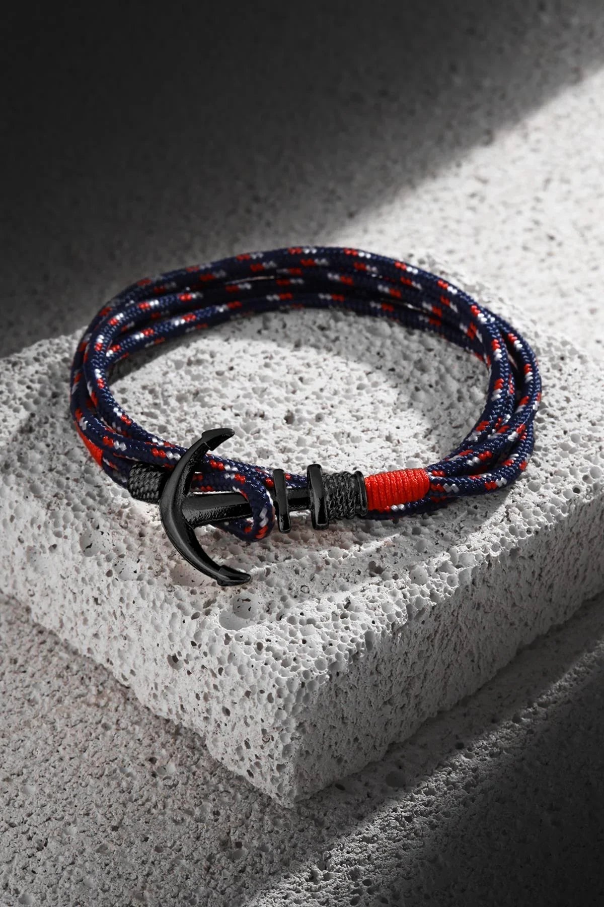 FRNCH Çapa Figürlü Handmade Sarmal Erkek Bileklik FRJ11179-1279-B