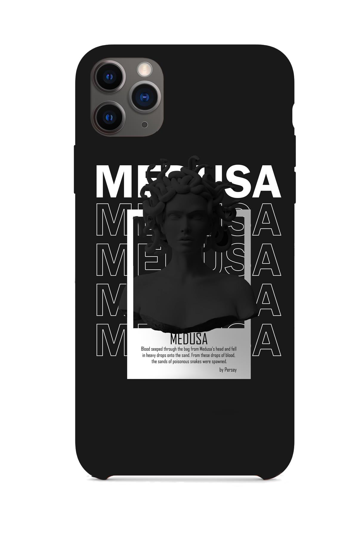 FRNCH CASE Apple İphone 11 Pro Max Uyumlu Medusa Figürlü İçi Kadife Lansman Slikon Telefon Kılıfı FRK10009-1009-11PROMAX