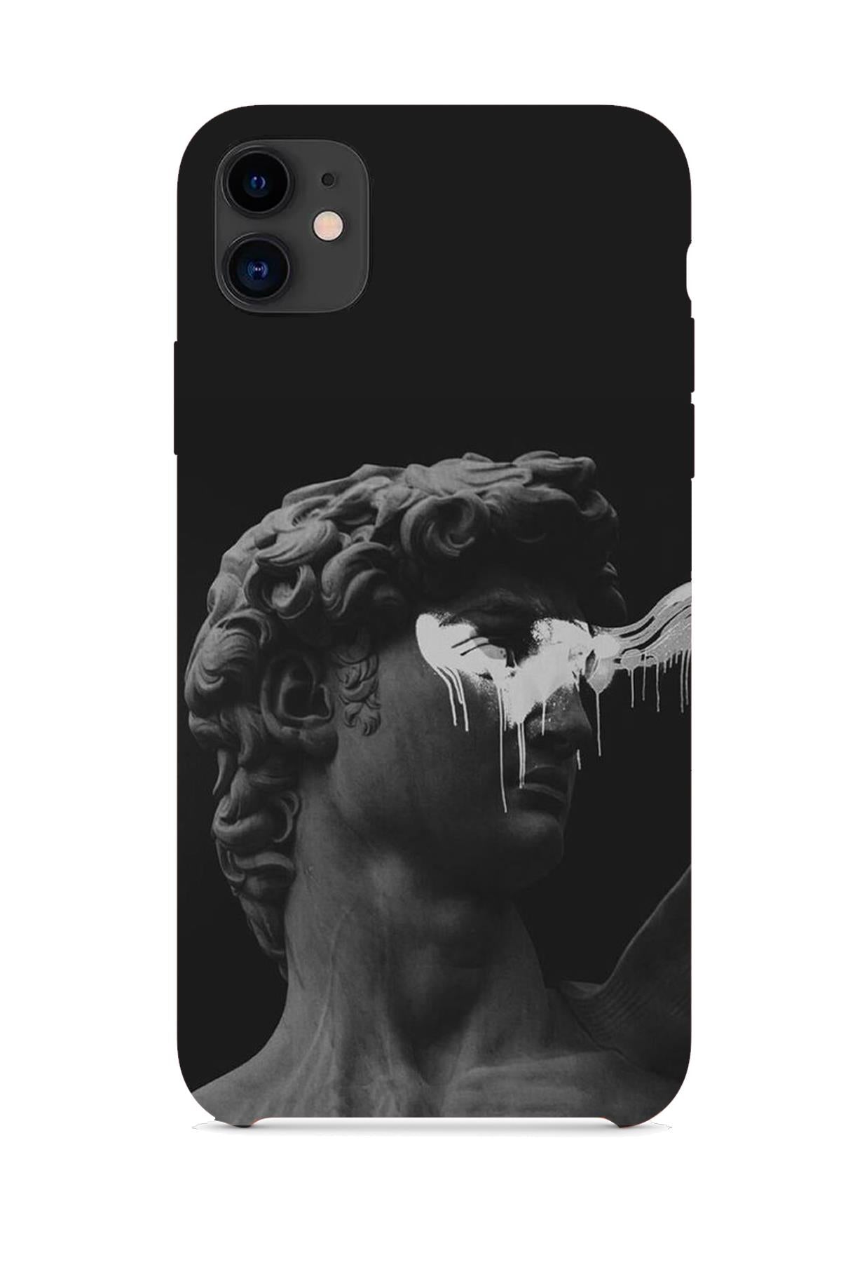 FRNCH CASE Apple İphone 11 Uyumlu Heykel Figürlü İçi Kadife Lansman Slikon Telefon Kılıfı FRK10006-1006-11
