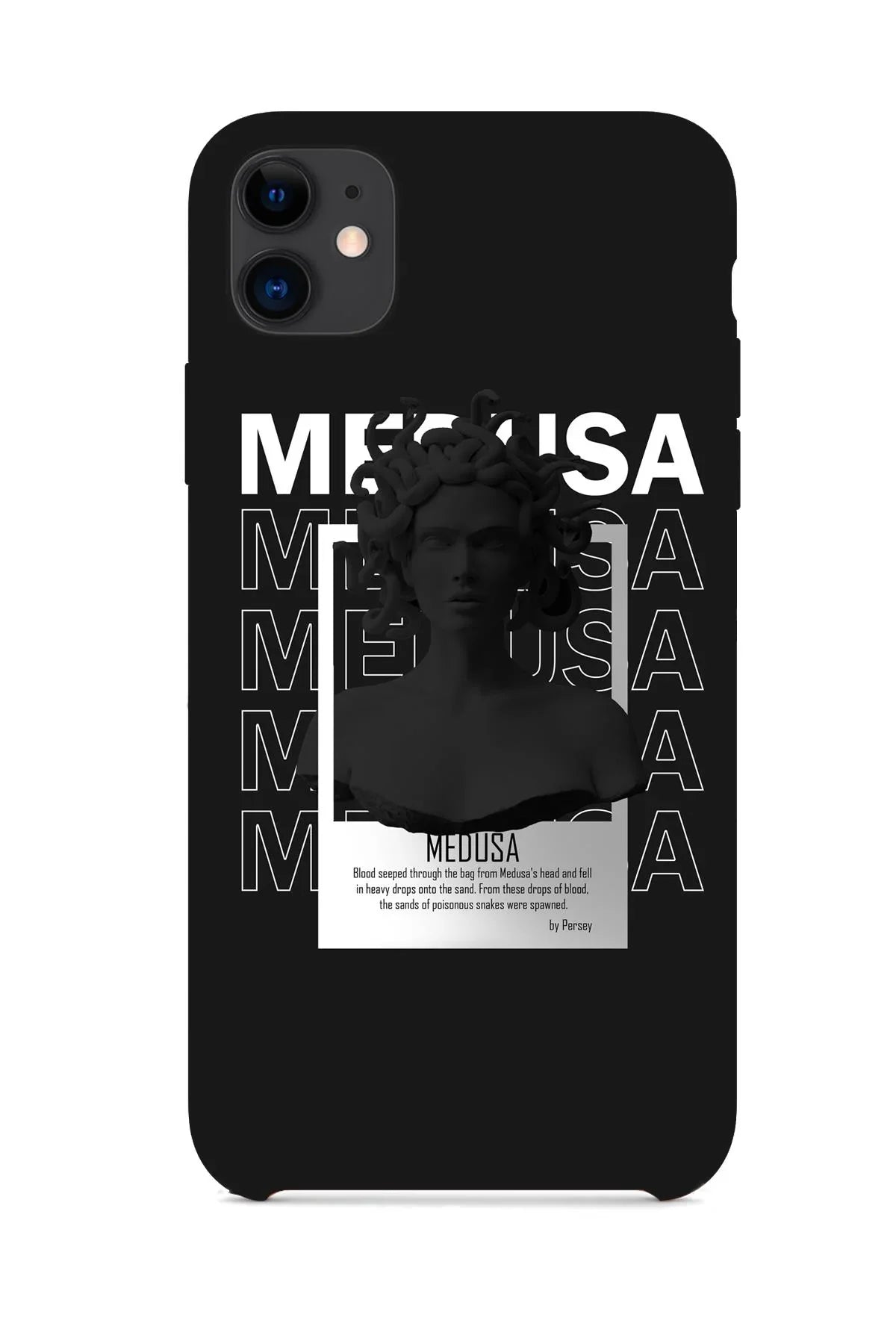 FRNCH CASE Apple İphone 11 Uyumlu Medusa Figürlü İçi Kadife Lansman Slikon Telefon Kılıfı FRK10009-1009-11