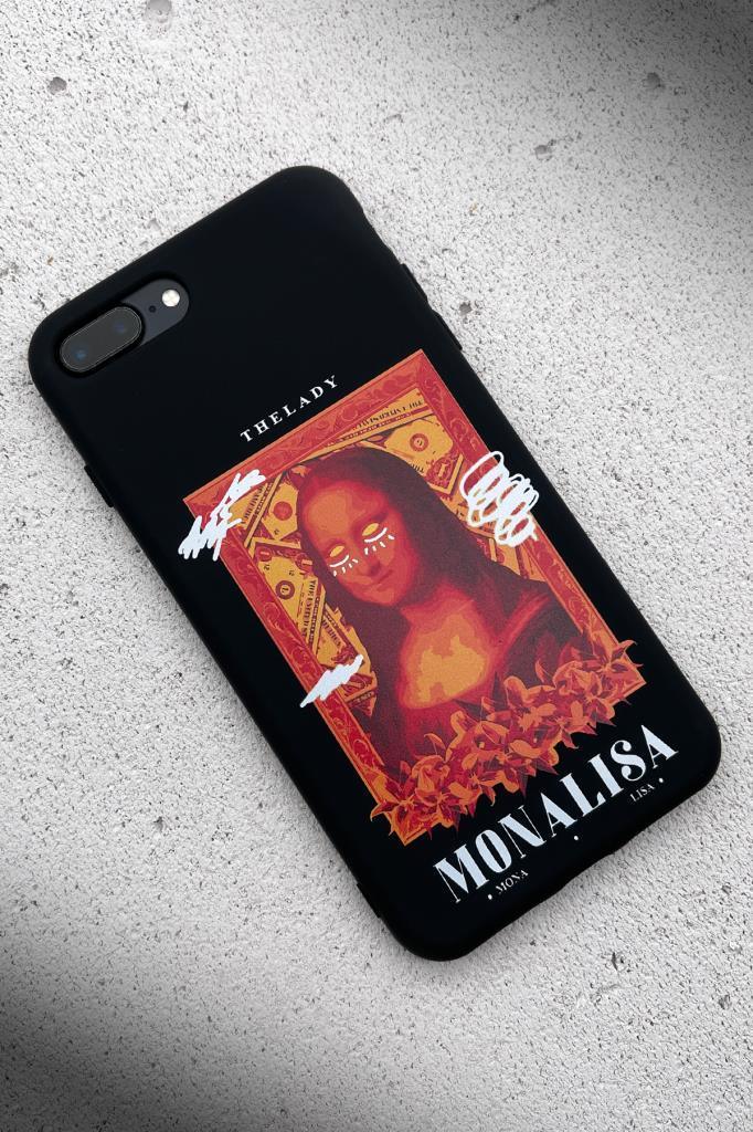 FRNCH CASE Apple İphone 6S Uyumlu Mona Lisa Figürlü İçi Kadife Lansman Slikon Telefon Kılıfı FRK10018-1018-6S