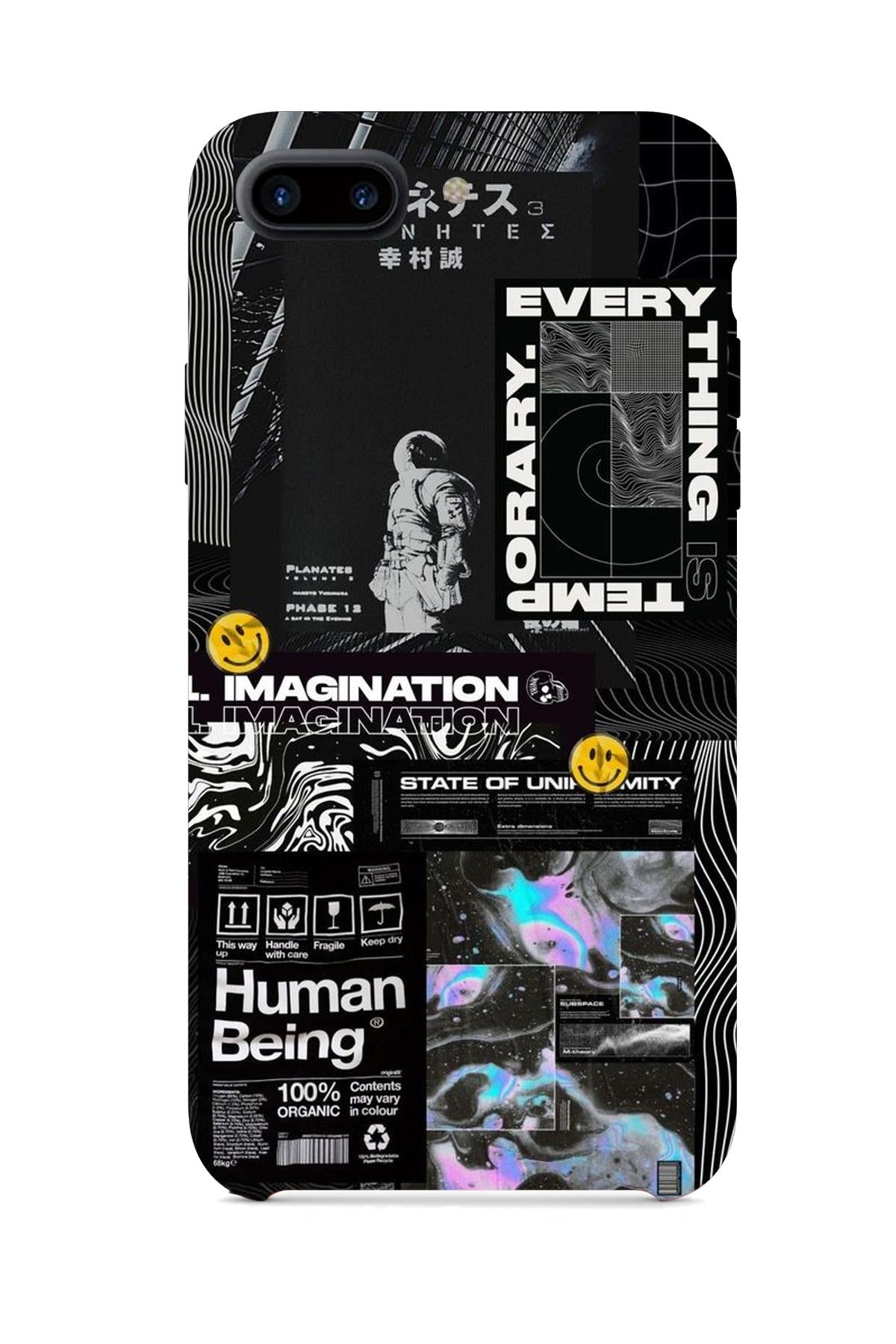 FRNCH CASE Apple İphone 8 Plus Uyumlu Astronot Figürlü İçi Kadife Lansman Slikon Telefon Kılıfı FRK10005-1005-8PLUS