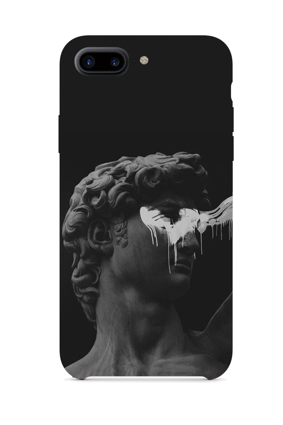 FRNCH CASE Apple İphone 8 Plus Uyumlu Heykel Figürlü İçi Kadife Lansman Slikon Telefon Kılıfı FRK10006-1006-8PLUS