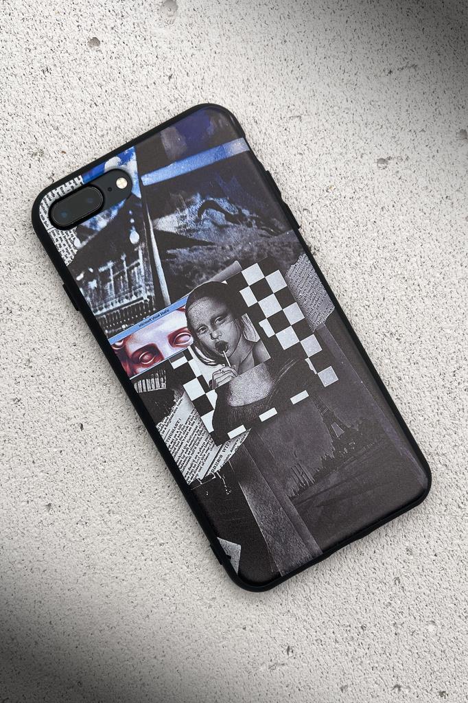 FRNCH CASE Apple İphone 8 Plus Uyumlu Mona Lisa Figürlü İçi Kadife Lansman Slikon Telefon Kılıfı FRK10003-1003-8PLUS
