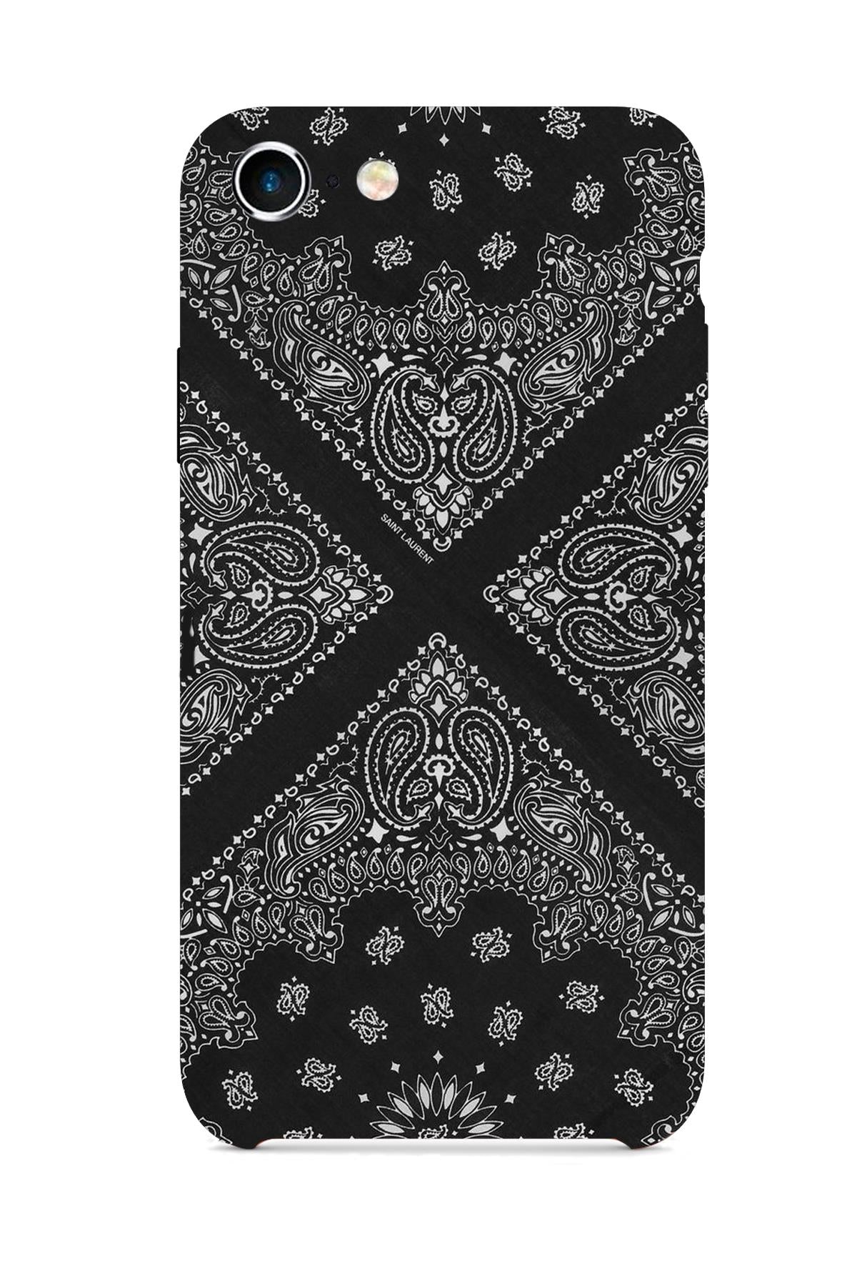 FRNCH CASE Apple İphone 8 Uyumlu Bandana Desenli İçi Kadife Lansman Slikon Telefon Kılıfı FRK10012-1012-8