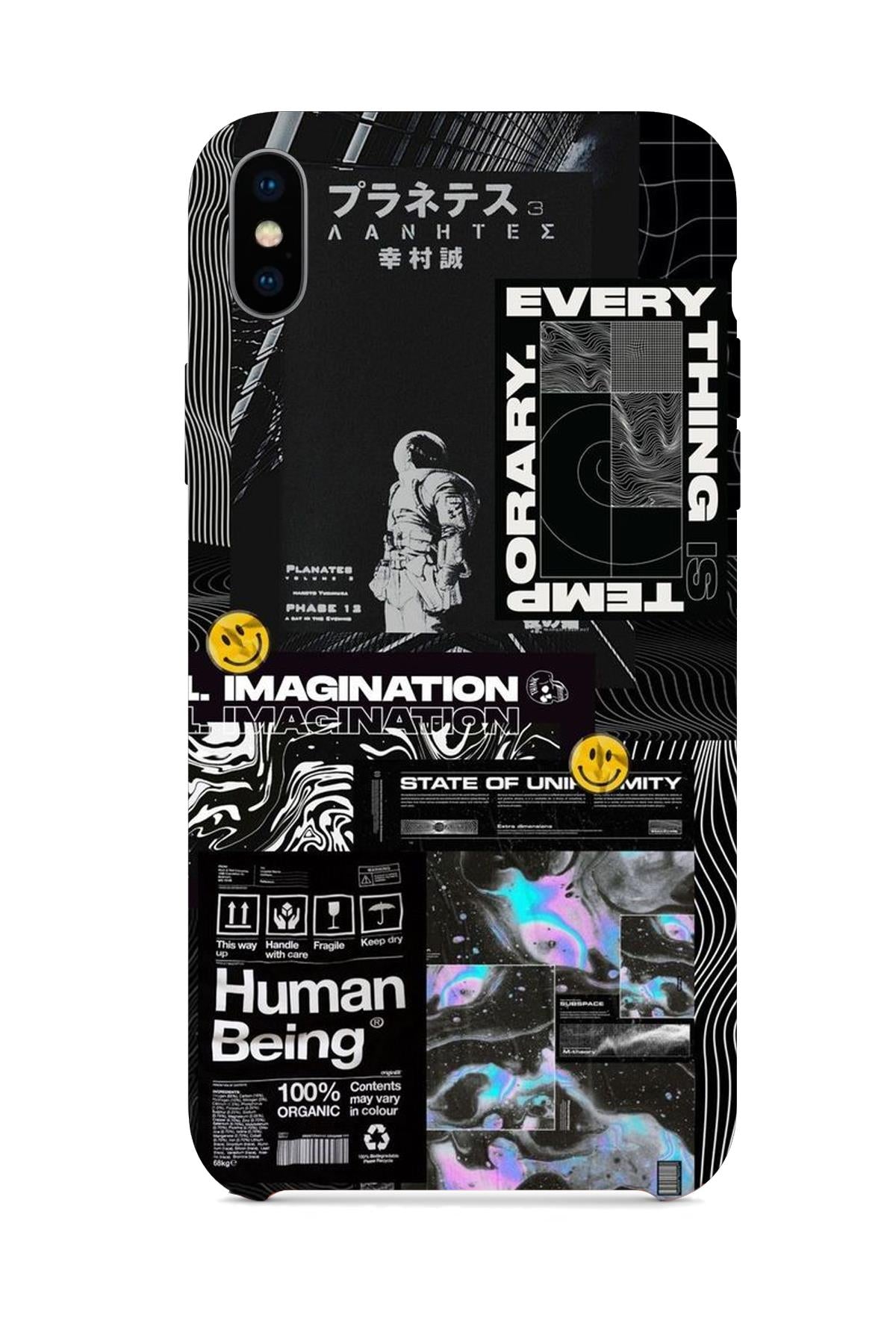 FRNCH CASE Apple İphone X Uyumlu Astronot Figürlü İçi Kadife Lansman Slikon Telefon Kılıfı FRK10005-1005-X