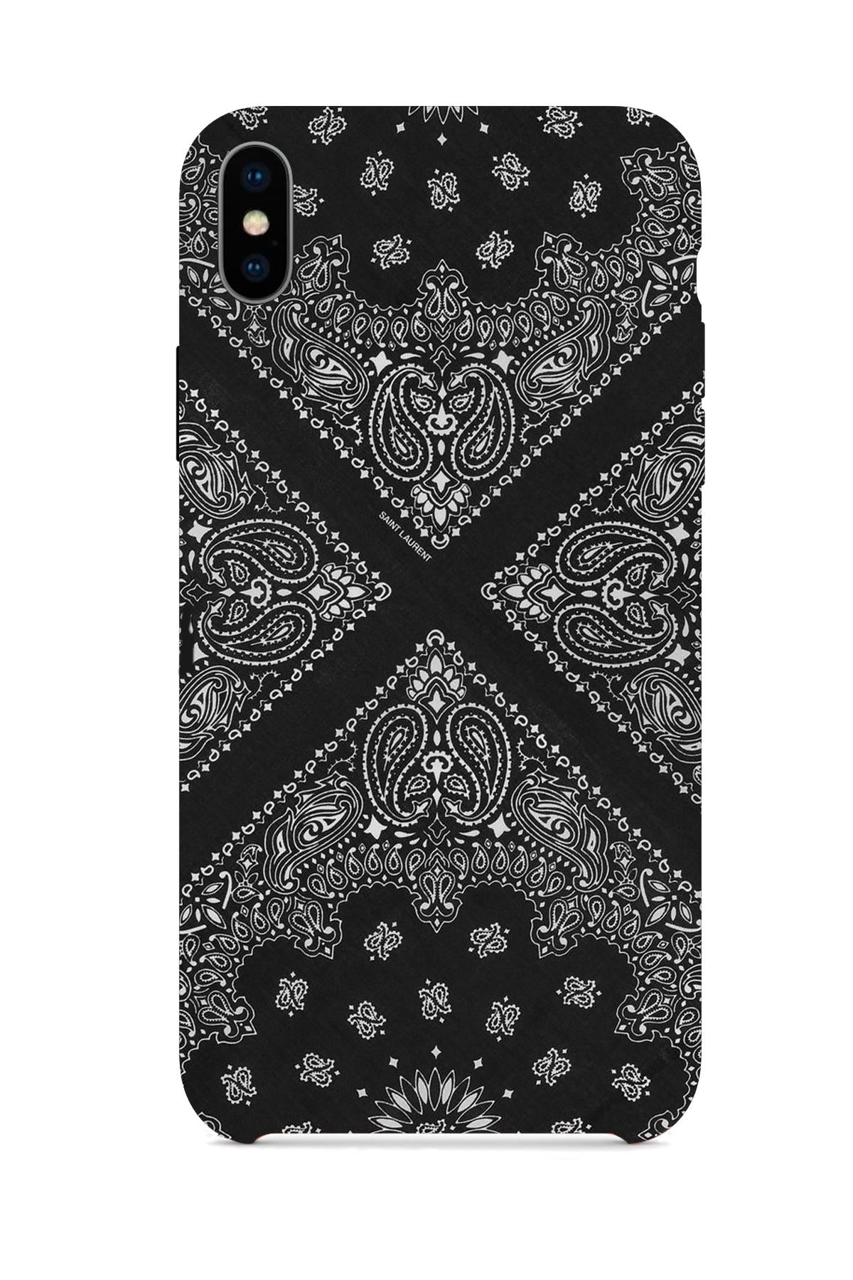 FRNCH CASE Apple İphone X Uyumlu Bandana Desenli İçi Kadife Lansman Slikon Telefon Kılıfı FRK10012-1012-X