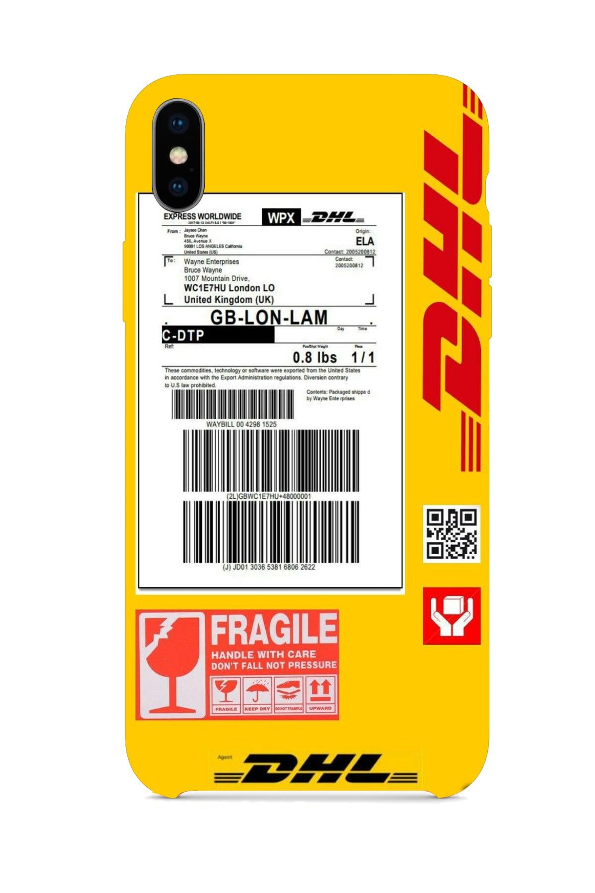 FRNCH CASE Apple İphone X Uyumlu DHL Figürlü İçi Kadife Lansman Slikon Telefon Kılıfı FRK10004-1004-X
