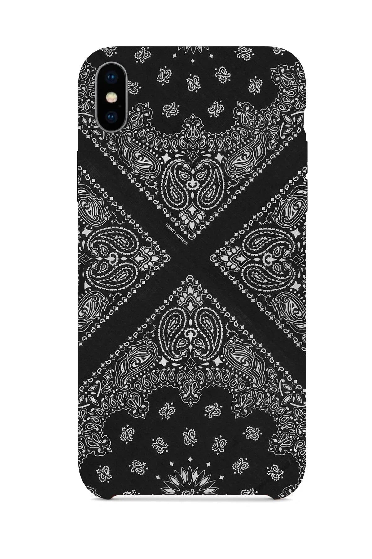 FRNCH CASE Apple İphone XS Max Uyumlu Bandana Desenli İçi Kadife Lansman Slikon Telefon Kılıfı FRK10012-1012-XSMAX