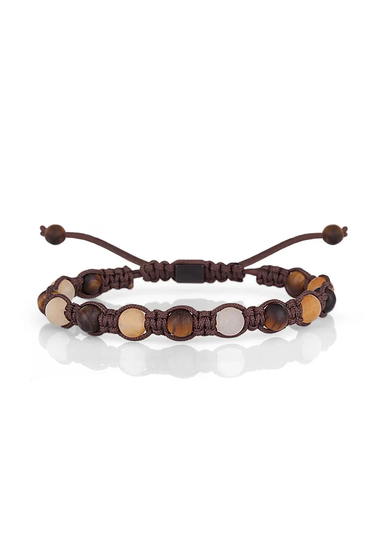 FRNCH Doğal Taşlı Handmade Erkek Makrome Bileklik FRJ11097-1197-K