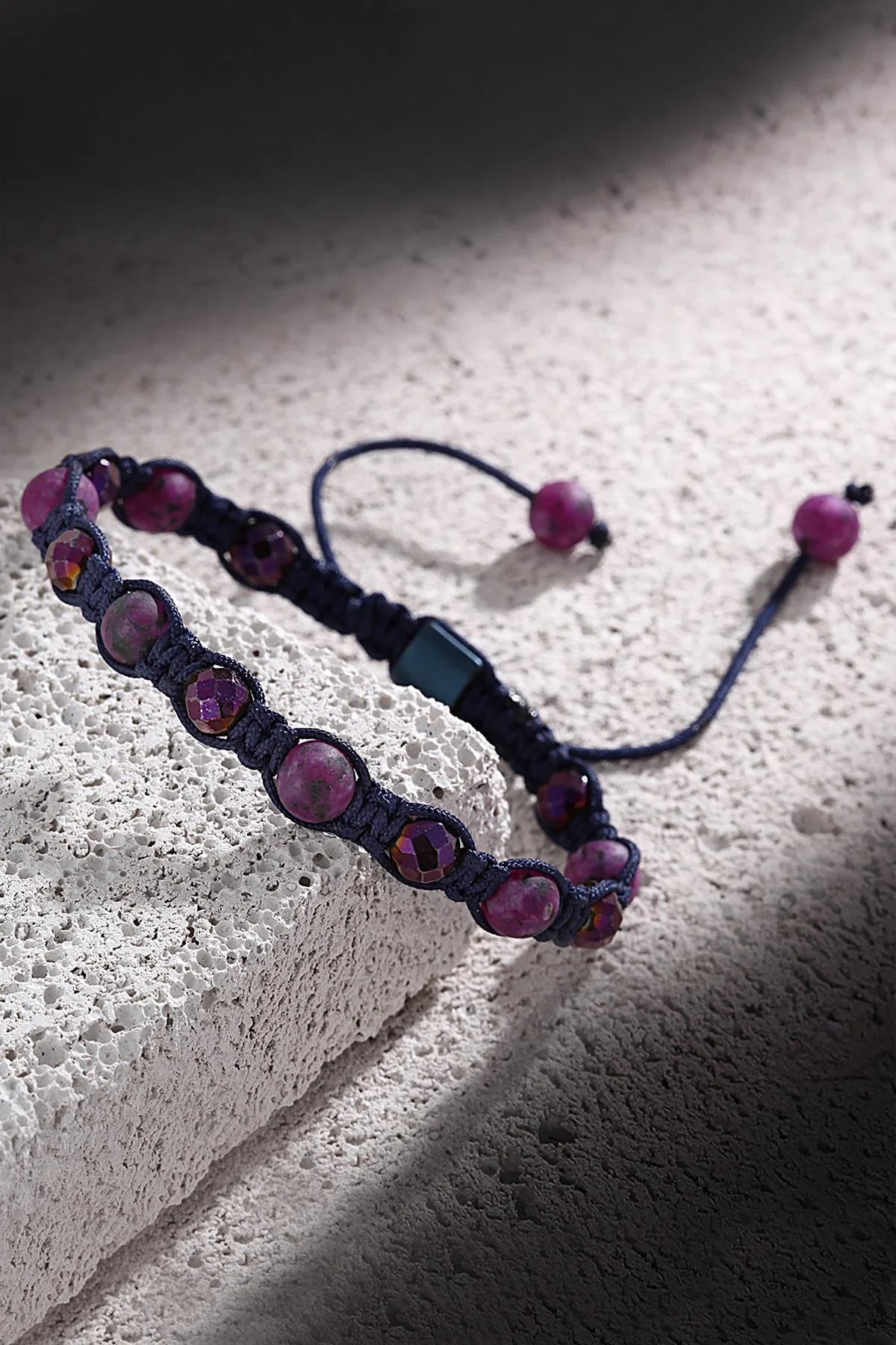 FRNCH Doğal Taşlı Handmade Erkek Makrome Bileklik FRJ11097-1197-M