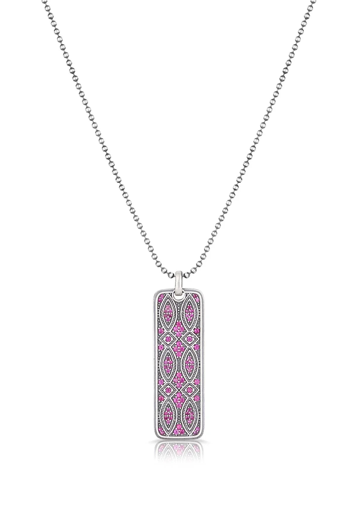 FRNCH Erkek Desenli Zirkon Taşlı Handmade Kolye FRJ30414-514-P