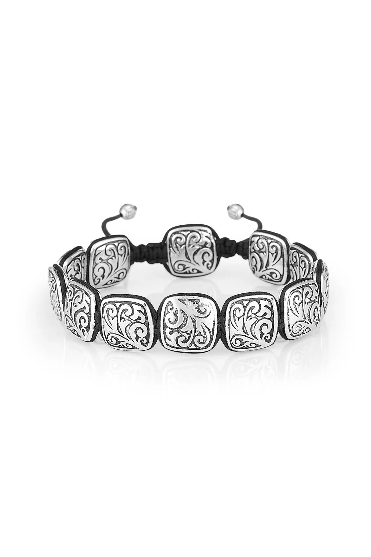 FRNCH Erkek Silver Detaylı Ayarlanabilir Handmade Bileklik FRJ11130-1230-A