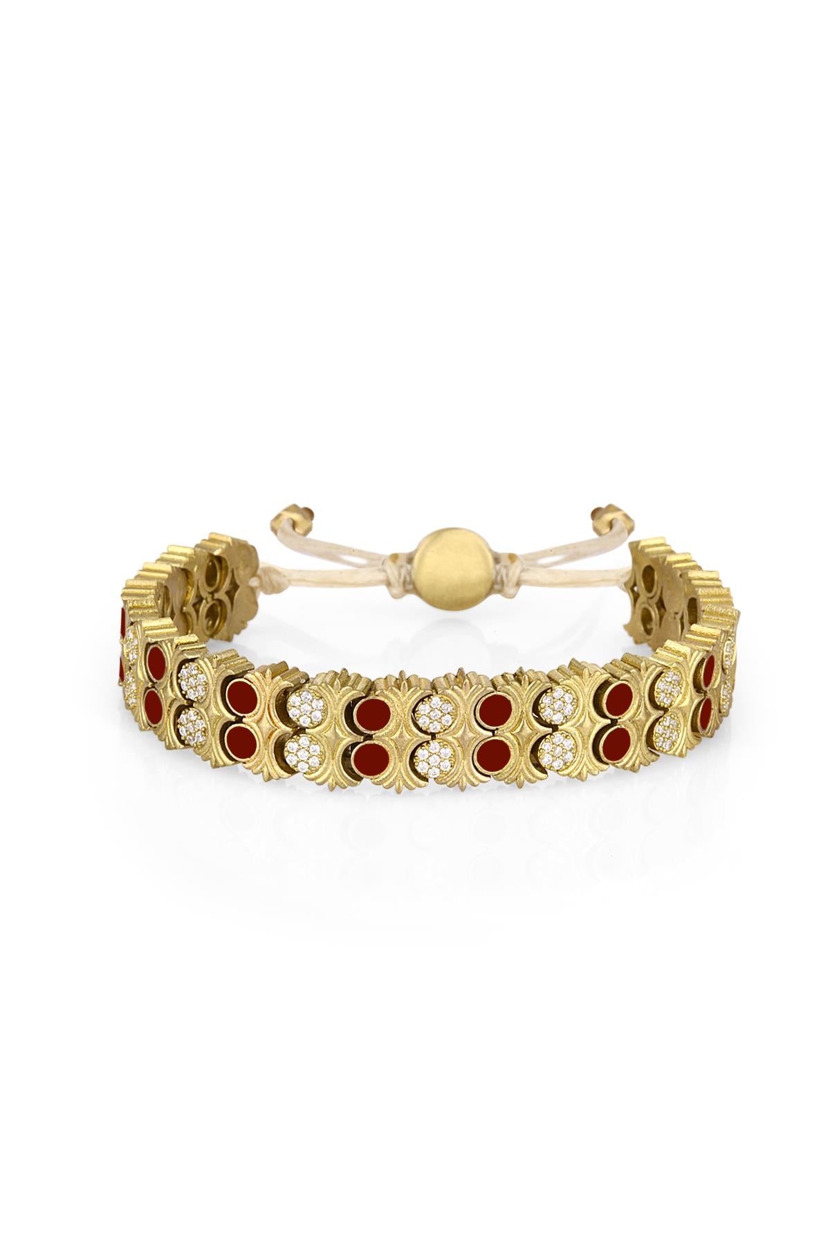 Melon Gold Owl Brungdy Stone Bileklik BLOWL001
