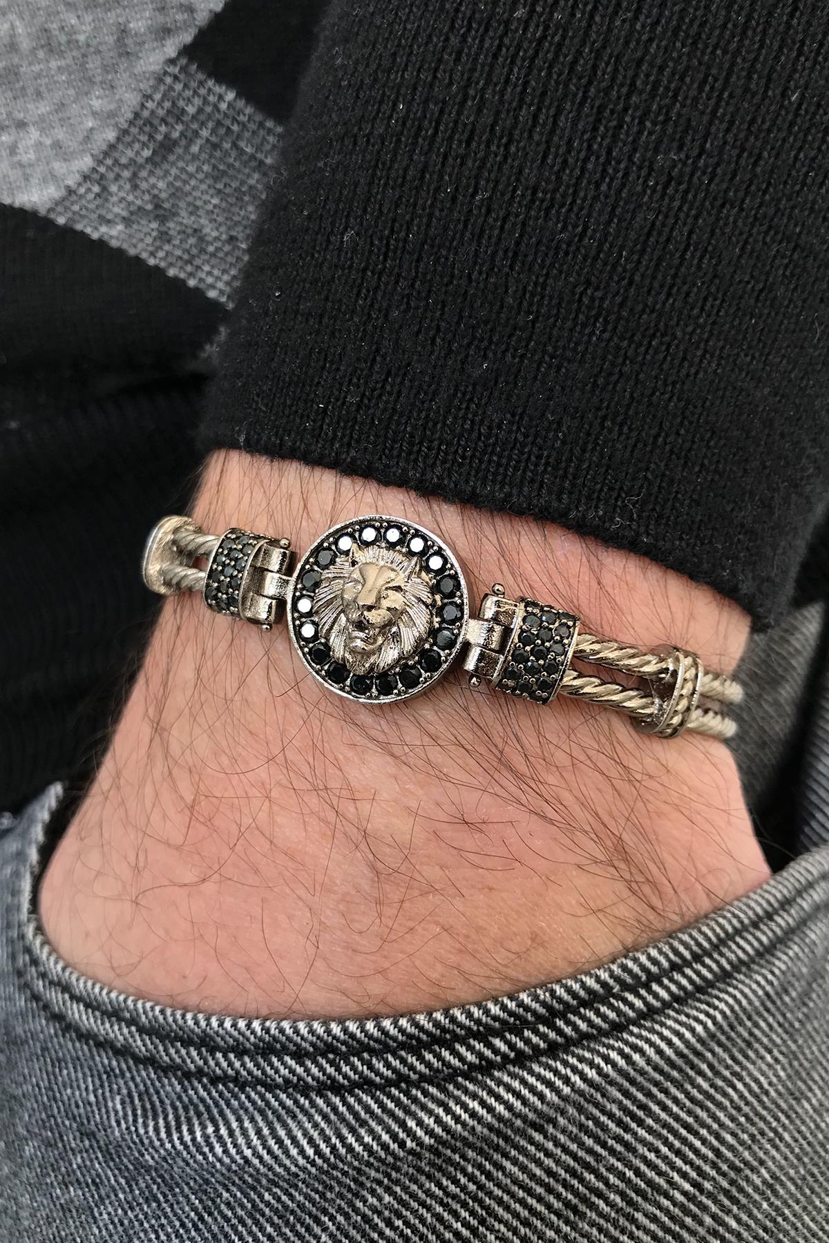 FRNCH TMJ11140-1240-B Aslan Figürlü Zirkon Bileklik